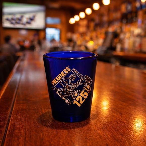 Other - Vintage 2000 Preakness Stakes 125th Pimlico Blue Gold Shot Glass